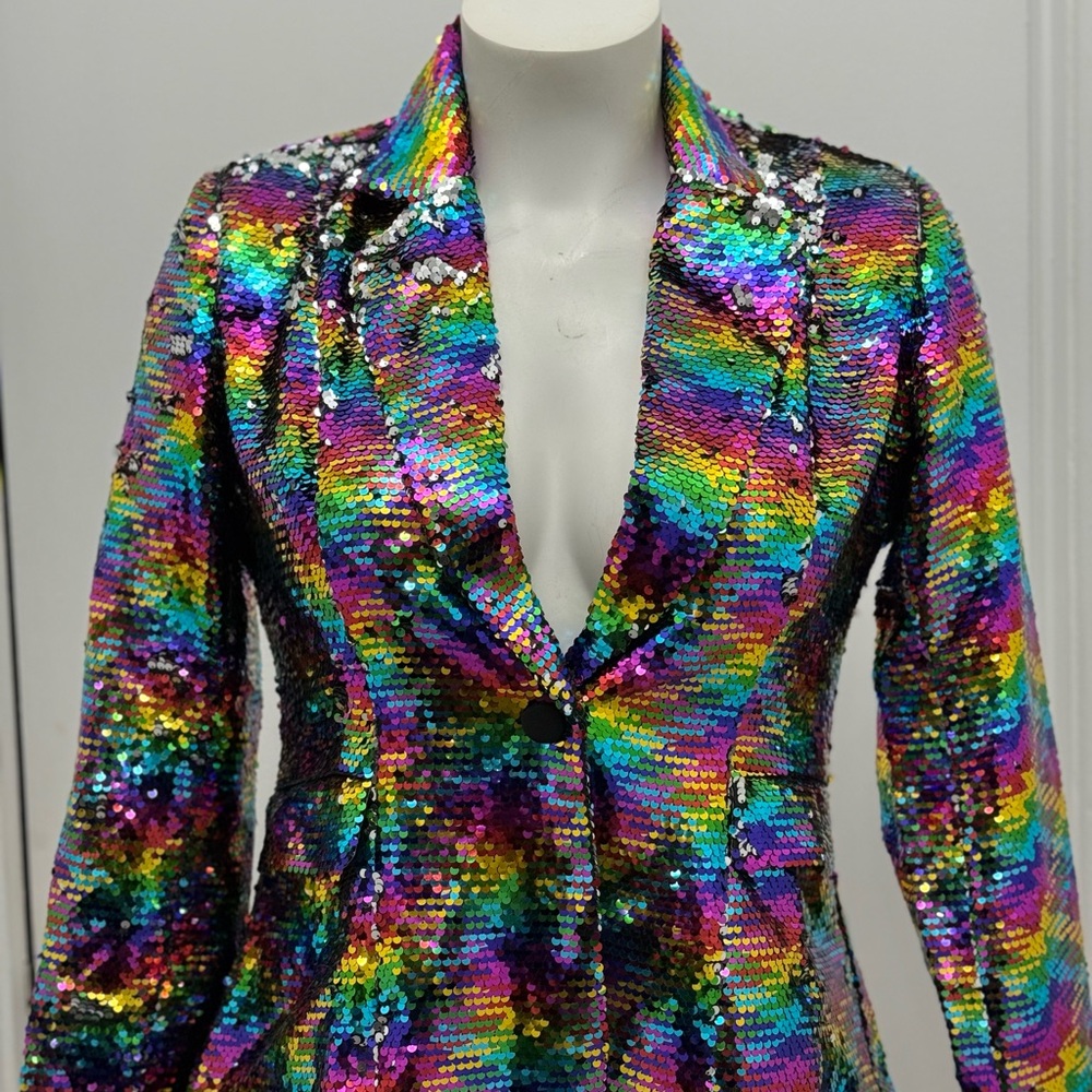 Sassy Jones Multicolor Sequin Women's Blazer